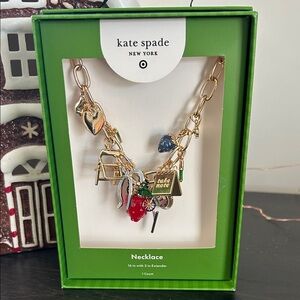 Kate Spade Gold Necklace with Colorful Charms